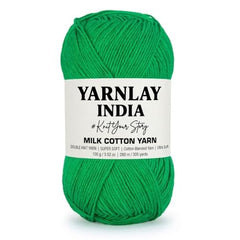 Yarnlay 3 Ply Soft Milk Cotton Yarn for Crochet Knitting, Amigurumi, Punch Needle .DIY Crafts, Summer Wear,Flowers Toys & Cushion Covers 100g (250m) (Shade 34: Grey)