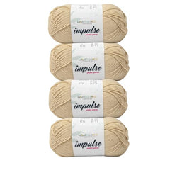 WOAFASHIONS - World of Arts Impulse Hand Knitting & Crochet Yarn, Premium Acrylic, 4 : Medium (Anchor Grey) (100gms / 3.5oz / 200mtr / 218yds)