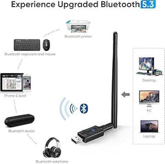 AX900S USB WiFi 6 Adapter Bluetooth 5.3, Compatible with Windows 11/10, Dual Band 2.4G/5Ghz, IEEE 802.11ax/900Mbps, Wireless Network Adapter with 5dBi Antenna (Not Compatible with iOS Linux)
