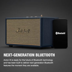 Marshall Acton III Wired Connectivity Stereo Home Speakers with Bluetooth 5.2 & RCA or 3.5mm Input – Black