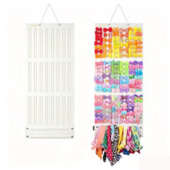 HASTHIP Hair Clip Organizer, 3-Layer Wall Hanging, Large Capacity, Pink