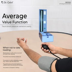 Dr. Odin OLS103 LCD Sphygmomanometer Manual Blood Pressure Monitor with Large Digital Display, Latex-Free Cuff, Accurate Readings, for Clinic & Home Use