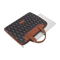 Tabelito Laptop Sleeve Bag 13" to 15.6 inch for Women Jute and Vegan Leather Office Everyday Handbags