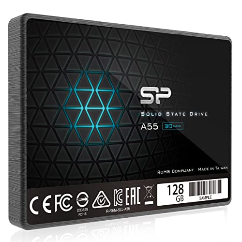 Silicon Power 256GB SSD 3D NAND A55 SLC Cache Performance Boost SATA III 2.5" Internal Solid State Drive SU256GBSS3A55S25AH