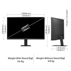 LG 27U631A 27 Inch (68.47 cm) QHD (2560x1440) IPS PC Monitor with HDR10, Flicker Safe, HDMI, DP, HP Output USB-C (15W PD), 100Hz 5ms (GtG), Tilt Adjustable, 3-Side Virtually Borderless Design sRGB 99%