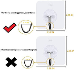 Misamo Enterprise PVC Wall Hooks, Pack of 15, Transparent