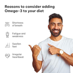 hk vitals Omega 3, 60 Fish Oil Capsules + Multivitamin, 60 Tablets | 1000mg Omega 3 with 180mg EPA and 120mg DHA | For Brain, Heart, and Joints Health
