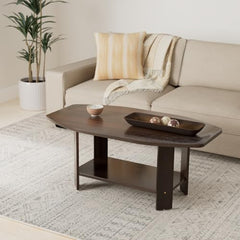 DeckUp Dusun Engineered Wood Coffee Table (Dark Wenge, Matte Finish)