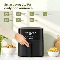Lifelong Smartchoice 4.2L Digital Air Fryer |7 Preset Menus| Removable Handle, Food-Grade Toxic-Free Basket| 360° Rapid Air Tech |Use Little to No Oil, Frying, Grilling, Baking, Roasting | 1200W