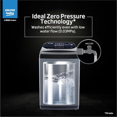 Voltas Beko, A Tata Product 8 Kg 5 Star Fully-Automatic Top Loading Washing Machine (WTL8006UEA1 / OBS1060, Grey, with Double waterfall technology)