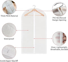RAAHII 4 piece suit cover, Blazer cover, coat covers with zip for wardrobe storage of suit, jacket, garments, sweaters, saree, pant organizer (Blazer cover), Polyvinyl Chloride