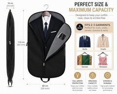 RAAHII 2 piece suit cover, Blazer cover, coat covers with zip for wardrobe storage of suit, jacket, garments, sweaters, saree, pant organizer (hanger not included)
