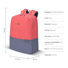 Gear Uber Leatherite Medium Faux Leather Water Resistant 2 Compartment Laptop Backpack/Casual Backpack/Daypack/Travel Backpack/College Bag For Men/Women (Navy-Tan), 26 Litres