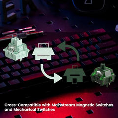 MONSGEEK FUN60 Pro Rapid Trigger Gaming Keyboard 16k Scan Rate SP Magnetic Switch HE Keyboard Wired 60% Black Shine-Through (Glare Magnetic Switch)