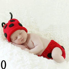 MOMISY Newborn Photography Props Baby Girl Boy Photo Props for Infant Hand Crocheted Beetle Diaper and Hat
