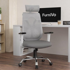 Furnivo Titan Ergonomic Office Chair for Home & Office | Adjustable Armrests | 120 Recline | Lumbar Support | Thick Cushioned Seat | Heavy-Duty Base | 3 Years Warranty (Eco Black Red)
