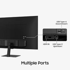 Samsung 32" (80 cm) 4K M7 Vision AI Smart Monitor|UHD 3840 x 2160|Smart TV Experience with AI|Type-C|Apple AirPlay|Gaming Bar|Remote|Speakers|Wi-Fi|Bluetooth|AI Picture & Sound|LS32FM701UWXXL|White