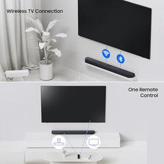 Samsung 320 W True 3.1.2ch Soundbar with Dolby Audio | Q-Symphony | Center, Up-Firing Speakers | HDMI eARC | Optical in | Bluetooth 5.3 | Wireless Subwoofer (HW-Q600H/XL, Titan Black)