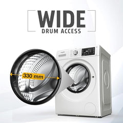 Whirlpool Smart Choice 9 Kg Steam Wash Technology 5 Star Inverter Front Load Fully Automatic Washing Machine with In-Built Heater (SUPREME CARE 9014-E, Midnight Grey, 100+ Tough Stains, 1400 RPM)