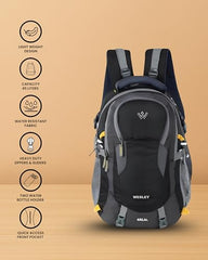 Wesley Spartan Unisex Travel Hiking Laptop Bag fits Upto 17.3 inch with Raincover and Internal Organiser Backpack Rucksack College Backpack