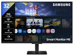Samsung 27" M5 Smart Monitor with Smart TV Experience (Smartchoice) |FHD 1920 x 1080| Screen Mirroring | IPS Pane l TV Plus| Speakers | Adaptive Sound | Wi-Fi | HDMI |Bluetooth| LS27FM500EWXXL | Black