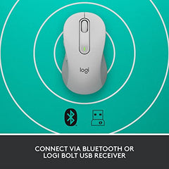 Logitech Signature M650 Wireless Mouse - for Small to Medium Sized Hands, 2-Year Battery, Silent Clicks, Customisable Side Buttons, Bluetooth -Graphite