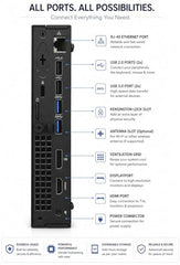 TECHSUPPORT Desktop Computer Mini Pc 7050 Core i5-6Th Gᥱn | 16 Gb Ddr4 | 512 Gb Ssd nvme | 5g WiFi 6 + Bluetooth 5.4 | Windows 11 pro & Ms Office 2024 | USB 3.0 | Hdmi | 2 Year On-Site Warranty