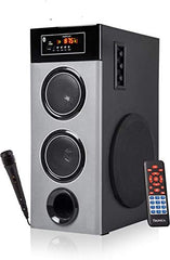 TRONICA Ridham 90W Bluetooth DJ Tower Speaker | High Bass Party Home Theater System with 6" Side-Firing Subwoofer | Wired Mic, USB, SD Card, FM, AUX, TV & Laptop,Remote | Wireless Music Streaming