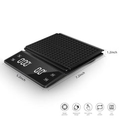 Evolt Digital Coffee Scale with Timer, 0.1 g to 3 kg Precision, for Coffee Brewing and Baking