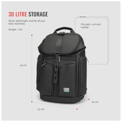 Urban Jungle by Safari, Soho 25L Laptop Backpack for Men and Women | 15.6 Inch Laptop Sleeve & Tablet | Water Resistant | Office & Travel Bag | Premium Fabric | Black