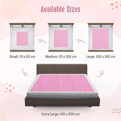 LuvLap Instadry Waterproof Baby Dry Sheet, Small Size 50x70 cm, Extra Absorbent Quick Dry Sheet for New Born,Toddler, Anti-Piling Fleece for Baby, Bed Protector, Pack of 2, Maroon & Navy Blue