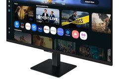 Samsung 27" M5 Smart Monitor with Smart TV Experience (Smartchoice) |FHD 1920 x 1080| Screen Mirroring | IPS Pane l TV Plus| Speakers | Adaptive Sound | Wi-Fi | HDMI |Bluetooth| LS27FM500EWXXL | Black