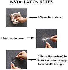 Misamo Enterprise PVC Wall Hooks, Pack of 15, Transparent