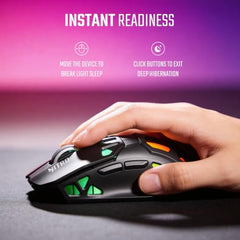 Acer Nitro Phantom X12 Tri-Mode Gaming Mouse | 2.4GHz Wireless | Bluetooth | Wired Mode | 12000 DPI Precision Sensor | RGB Lighting | 1000Hz Polling Rate | Programmable Buttons | Rechargeable | RGB