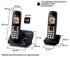Panasonic KX-TG3712BX Cordless Phone (Black)