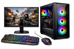 KRYNORCXY Desktop Computer PC Set | Core i5 Processor | 16GB RAM | 512GB SSD | HD Graphics 2000 | RGB 4 Fan Cabinet | 19 Inch LED Monitor | RGB Keyboard Mouse | WiFi | Windows 10 Pro