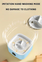 Mini Laundry Machine 1.5L Portable Laundry Machine and Spinner for Baby Clothes, Underwear, Socks; Ideal for Travel, Dorms, Camping