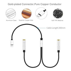 Storite 3.5mm Jack 1 Male to 2 Female Stereo Headphone Y Splitter Black