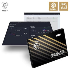MSI SSD SPATIUM S270 SATA 2.5” 480GB – SATA 2.5" Internal Solid State Drive, Up to 500MB/s Read & 450MB/s Write, 3D NAND Flash, PHISON S11 Controller, Built‑in Data Security Features– 5‑Year Warranty