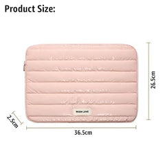 House of Quirk Laptop Sleeve Bag 13-14 Inch | Fashion Waterproof Soft Laptop Sleeve Case for Women & Girls | Lightweight Protective Computer Bag for Office, School & Travel (Purple)