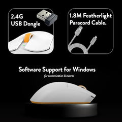 Cosmic Byte Aether Tri-Mode Wireless Gaming Mouse | 2.4GHz + Bluetooth + Wired | Pixart PAW3311 Sensor | 12000 DPI | 1000Hz Polling | 55g | 100M TTC Optical Switches | Replaceable Battery (Black)