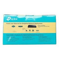 TP-Link LS108GP 8-Port Gigabit Desktop Ethernet Switch with 8-Port PoE+, 62 W PoE Budget, PoE Auto Recovery, Plug & Play, Metal Casing, Ideal for IP Surveillance & Network Security