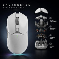 Offbeat Ivy Blutooth 5.2 + 2.4Ghz Wireless Gaming Mouse | Triple Device connectivity | 5000 DPI 1000 hz pollinng Rate 6D Button | 600 mAh Battery 100 Hours Playtime | Silent Click (Black)