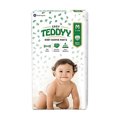 TEDDYY Easy Baby M Size Diaper Tape Style |126 Count (Medium) | 6-11 kgs (Pack of 2) | Quick Absorbency | Extra Super Soft | Anti - Bacterial | Wetness Indicator with Adjustable Grip Tapes
