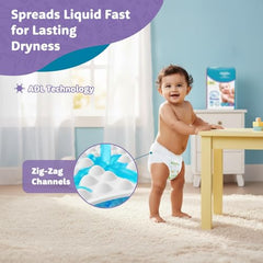 Amazon Brand - Supples Premium Baby Diaper Pants | 84 Baby Diapers | XXL | 15-25 Kg | 42 x 3 Packs | 12 Hrs Absorption | Cushiony Cotton Soft Fabric | Phthalates-Free | Triple Leak Guard