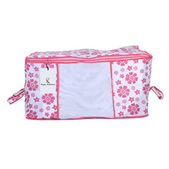 Kuber Industries Leheriya Design Underbed Storage Bag, Storage Organiser, Blanket Cover Set Of 3 (Royal Blue, Non-Woven), 65 x 47 x 33 Centimeters