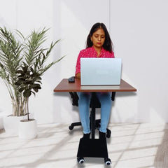 eStand Height Adjustable Laptop Table to be Used in Sitting & Standing Posture (Black HAT (29" - 45"))