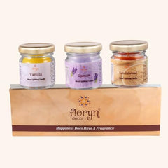Floryn Decor Jar Scented Candles Gift Set | Scented Candle Set | Highly Fragranced Candles Pack of 6 Mini Jars
