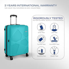 Safari Pentagon Pro 8 Wheels Set of 2, (Cabin + Medium) Trolley Bag, Hard Case Polypropylene, 360º Wheeling Luggage, Suitcase for Travel, Trolley Bags for Travel, Luxury Beige