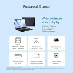 ASUS Vivobook 16 (2026),Smartchoice,Intel Core Ultra 5 325 (Series 3),16GB RAM,512GB SSD,FHD+, 16"(40 cm),Win 11 Home,M365 Basic(1 Year),Office 2024,Cool Silver,1.88 kg, X1607AA-MB038WS, Copilot+ PC